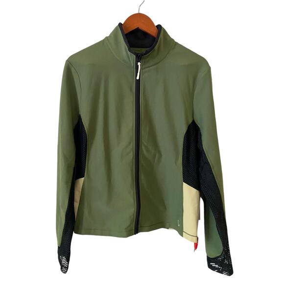 NWT Johnny Was Calme Endurance Mesh Full Zip Jacket XL Green Athletic Activewear - Picture 5 of 16